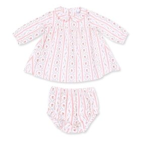 Angel Dear Marnie Rosebud Stripe Dress and Bloomer
