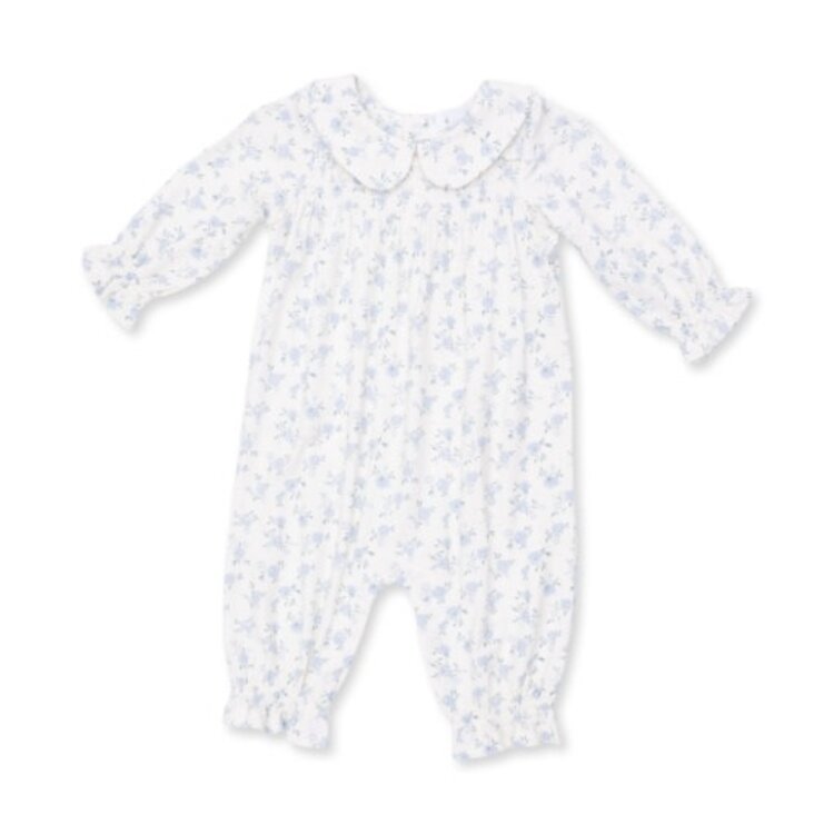 Angel Dear Rose Briar Smocked Long Sleeve Romper