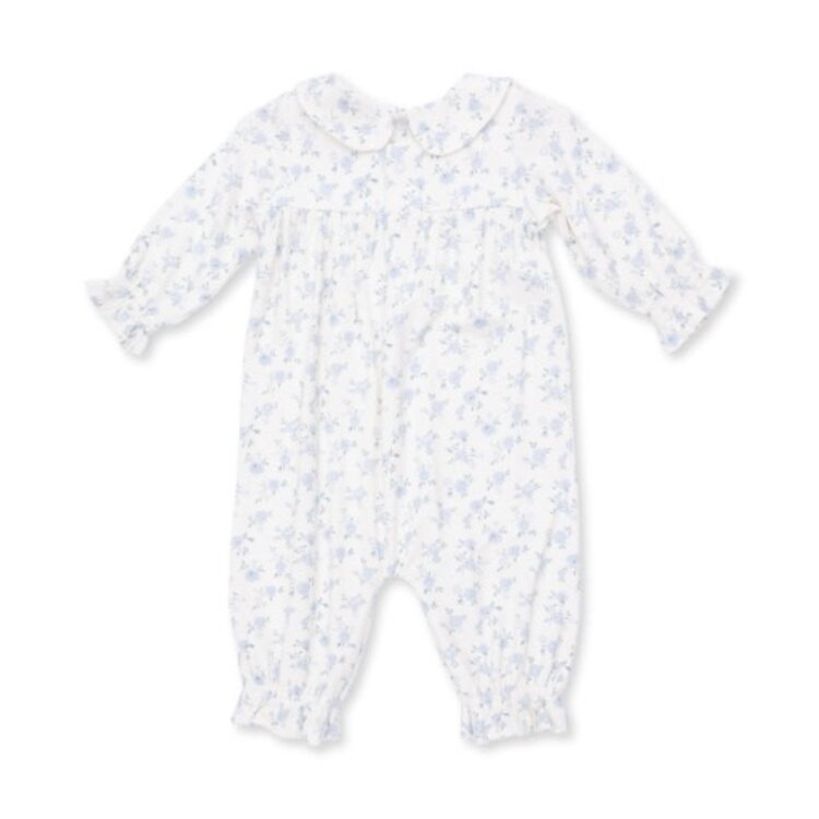 Angel Dear Rose Briar Smocked Long Sleeve Romper
