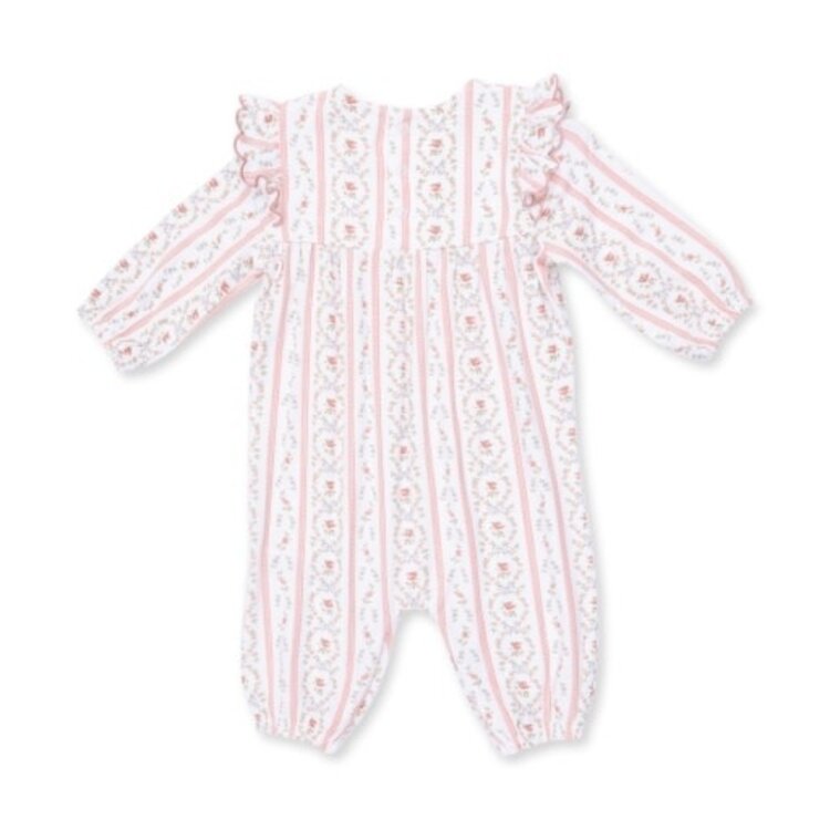 Angel Dear Marnie Rosebud Stripe Ruffle Romper