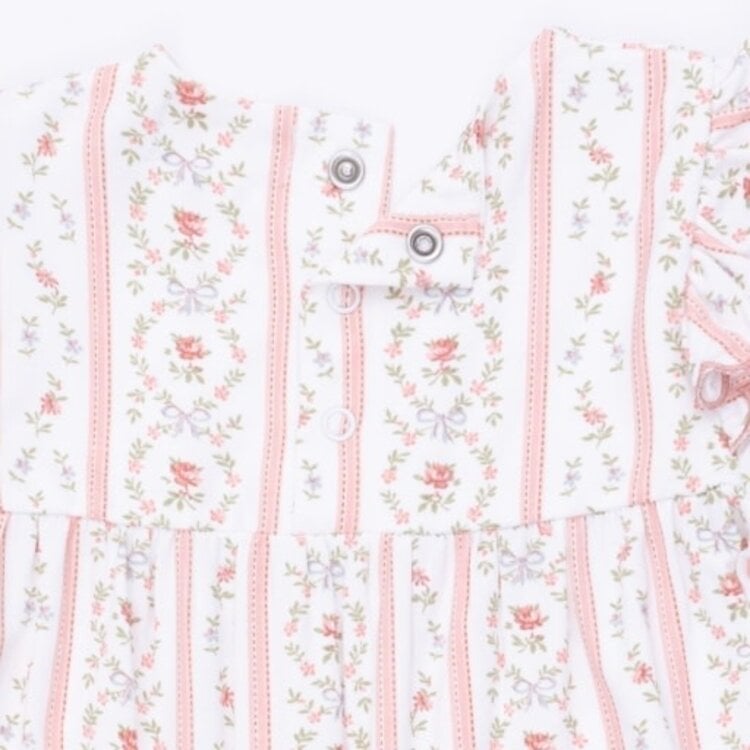 Angel Dear Marnie Rosebud Stripe Ruffle Romper