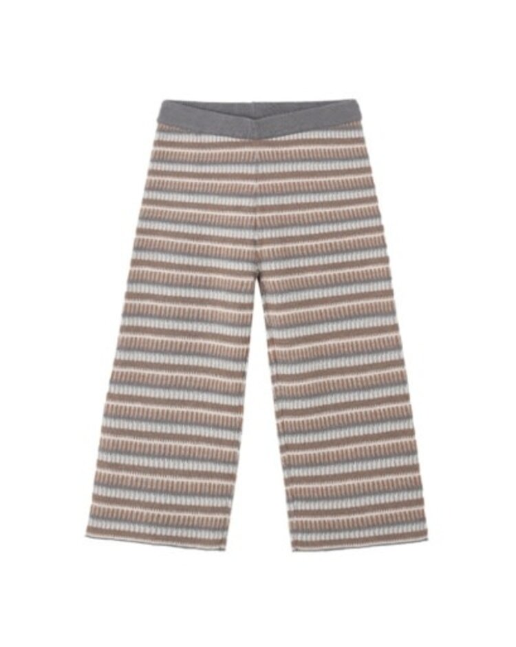 Rylee + Cru LLC Dusty Blue Multi Stripe Wide Leg Pant