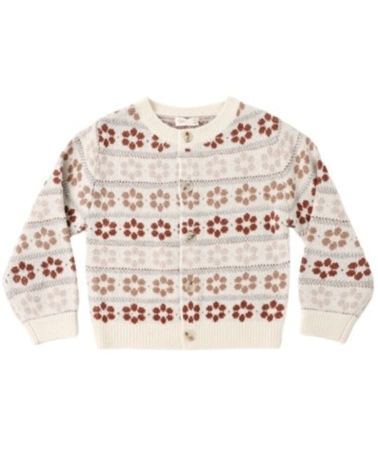 Rylee + Cru LLC Flower Fair Isle Cheyenne Cardigan