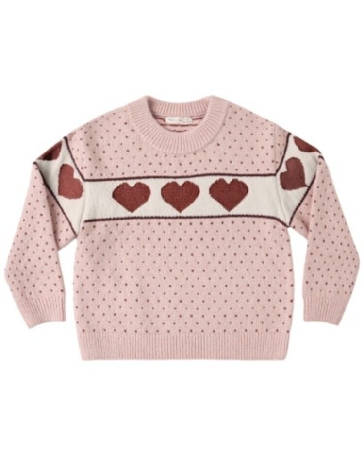 Rylee + Cru LLC Blush Hearts Reagan Sweater