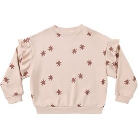 Rylee + Cru LLC Blush Ruffle Clay Stars Sweatshirt