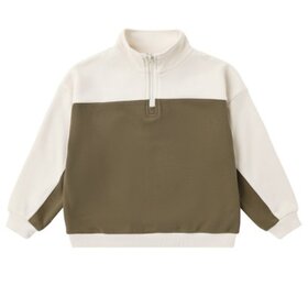 Rylee + Cru LLC Olive Quarter Zip Crew