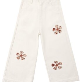Rylee + Cru LLC STRAIGHT LEG PANT DAISY PATCHES