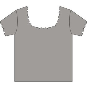 Rylee + Cru LLC Dusty Blue Scallop Tee