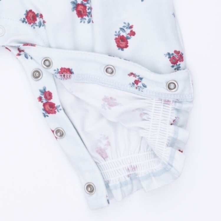 Angel Dear Alyssa Floral Smocked Romper