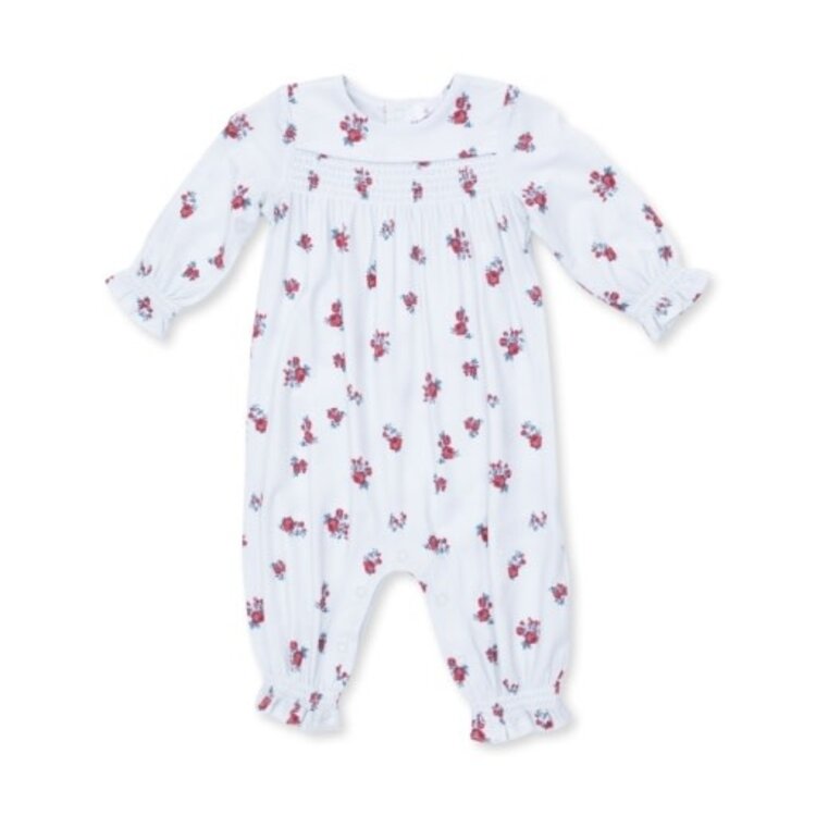 Angel Dear Alyssa Floral Smocked Romper