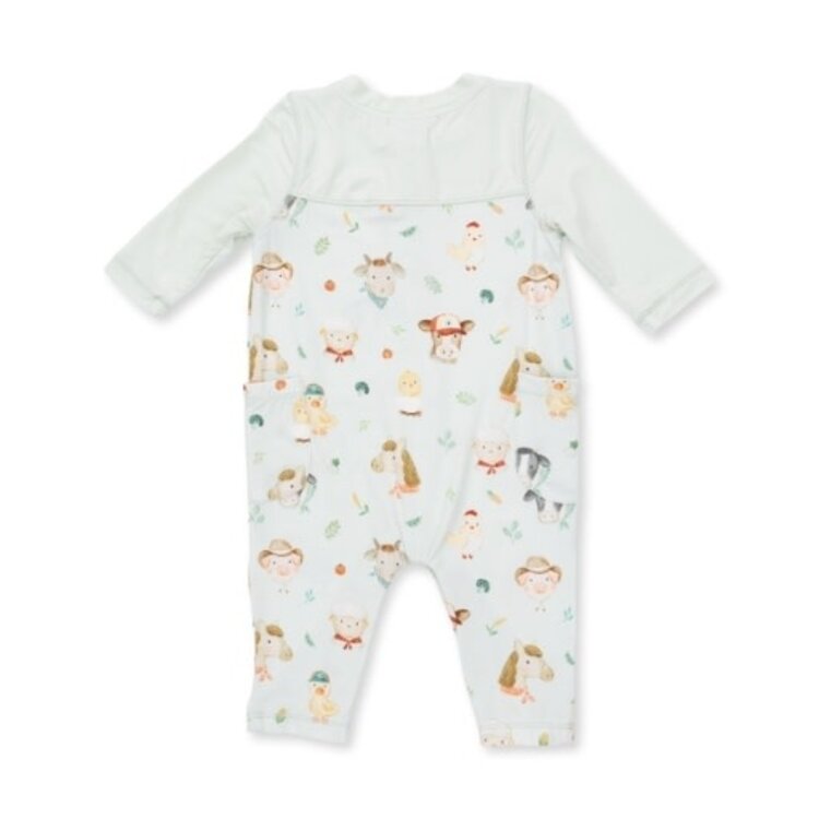 Angel Dear Baby Farm Faces Romper