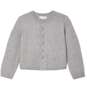 Rylee + Cru LLC Dusty Blue Scallop Cardigan