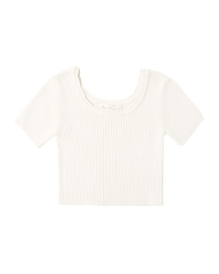 Rylee + Cru LLC Natural Scallop Tee