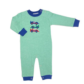 Ishtex Green Stripe Race Car Romper
