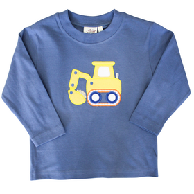 Luigi Kids Steel Blue Excavator LS Shirt