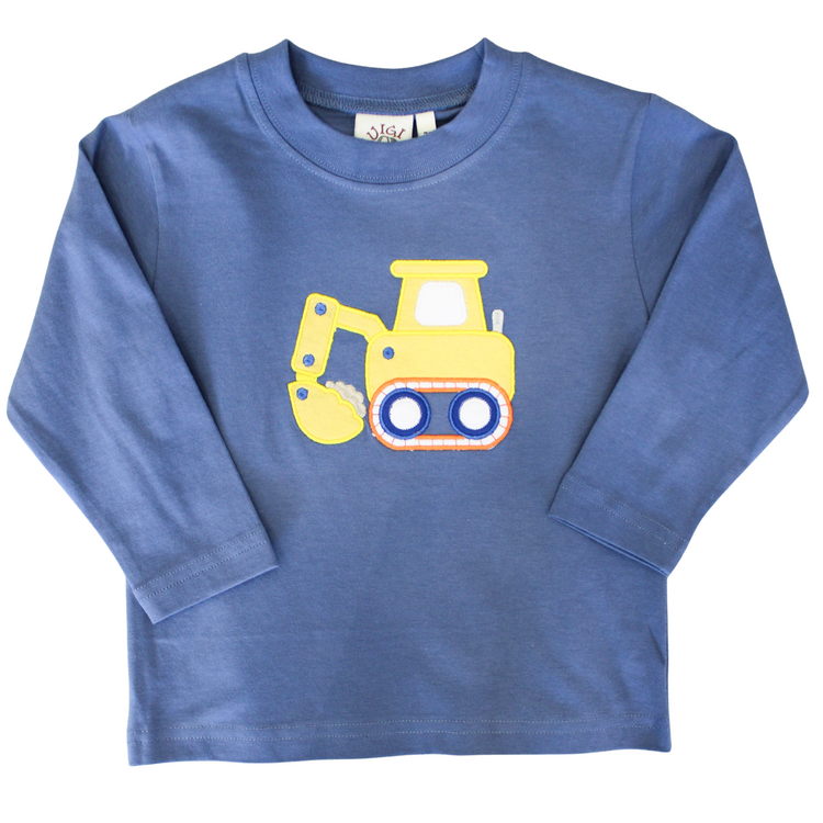 Luigi Kids Steel Blue Excavator LS Shirt