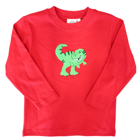 Luigi Kids Red T-Rex LS Shirt
