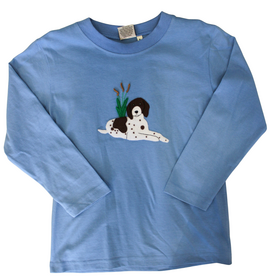 Luigi Kids Spotted Dog Blue LS Shirt