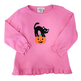Luigi Kids Black Cat On Pumpkin Swing Top