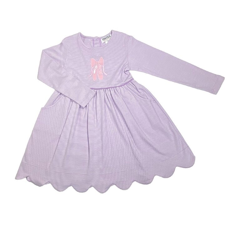 Ishtex Purple Stripe Ballet Shoes Dress