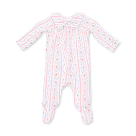 Angel Dear Marnie Rosebud Stripe Smocked Footie