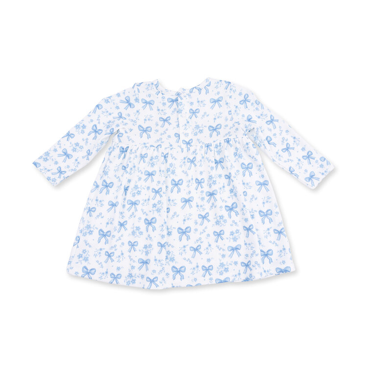 Angel Dear Blue Bows and Flowers Dress Set