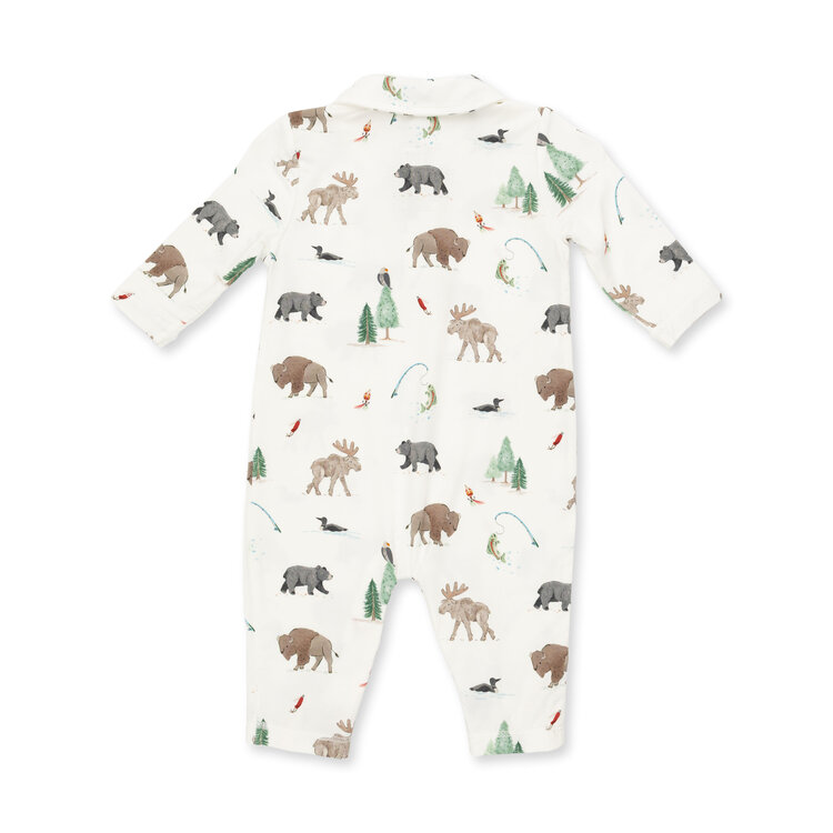 Angel Dear Northern Woodland Animals Polo Romper