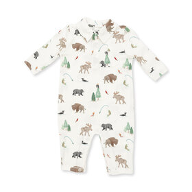 Angel Dear Northern Woodland Animals Polo Romper