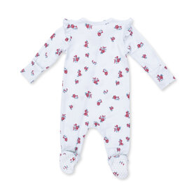 Angel Dear Alyssa Floral Zipper Footie