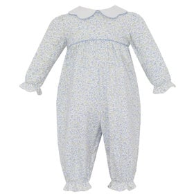 Petit Bebe Blue Floral Caroline Romper