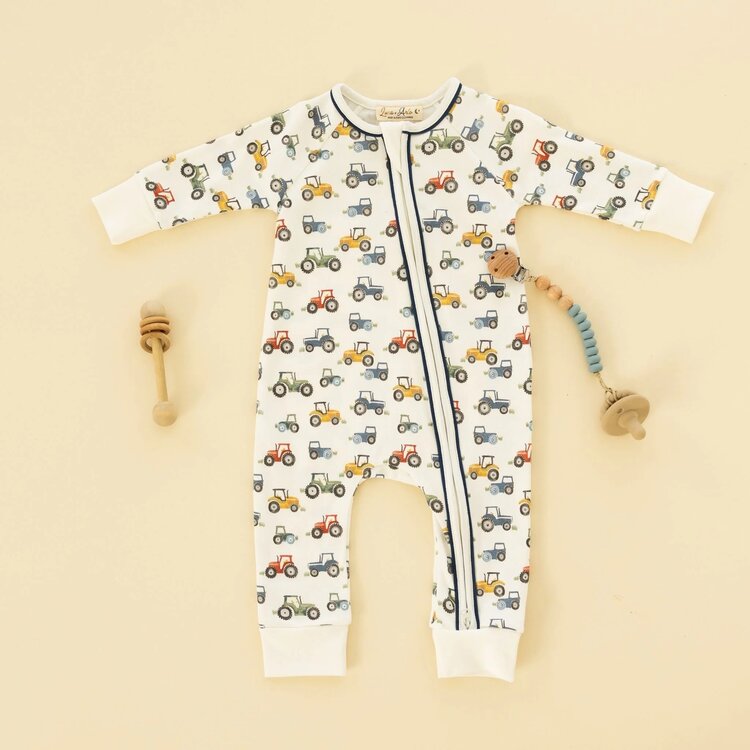 Magnolia Baby Harvest Haulers Zip Playsuit