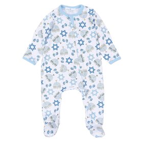 Magnolia Baby Dreidel Dreams Zip Footie