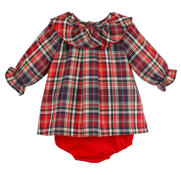 Sophie & Lucas Evergreen Tartan Doll Set