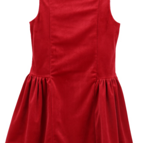 Maria Casero Velvet Princess Dress Red
