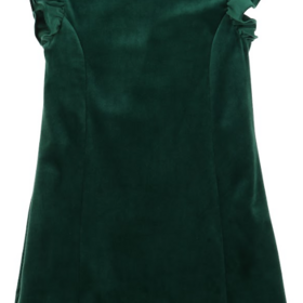 Maria Casero Velvet Shift Dress Green