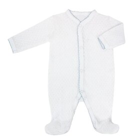 Paty White Trimmed Footie