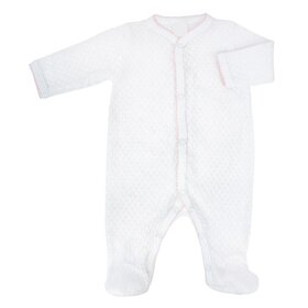 Paty White Trimmed Footie