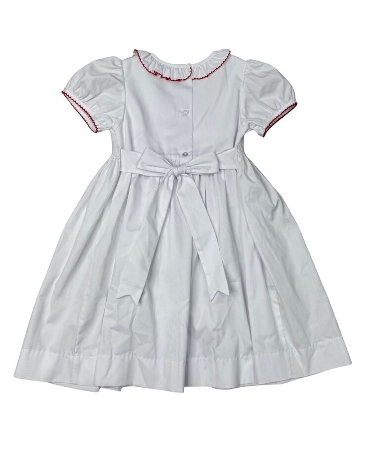 Whimsy Bay Holiday Holly Smocked Ruffle Dress
