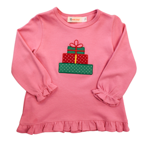 Luigi Kids Pink Stacked Gifts Ruffle Swing Top
