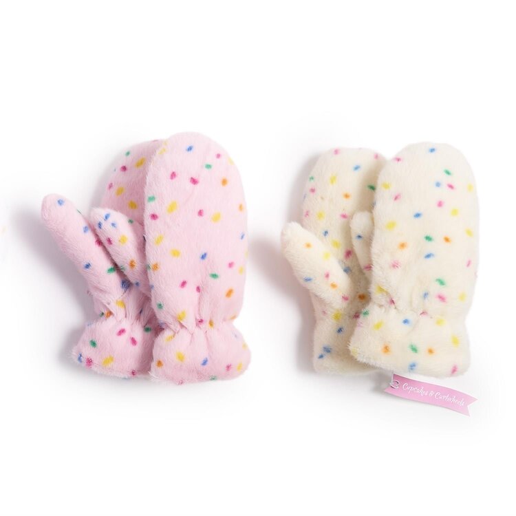 Iscream Sprinkles Faux Fur Mittens