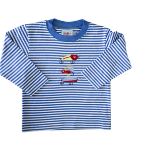 The Smiley Crab Blue Stripe Fishing Lures Shirt