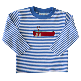 The Smiley Crab Blue Stripe Canoe Shirt
