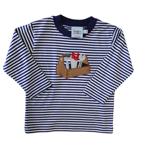 The Smiley Crab Navy Stripe Toolbox Shirt