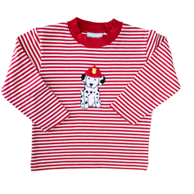 The Smiley Crab Red Stripe Dalmation Shirt