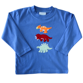 The Smiley Crab Blue 3 Dinos Shirt
