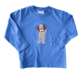 The Smiley Crab Blue Dog with Bone Shirt