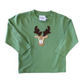The Smiley Crab Green Deer Shirt