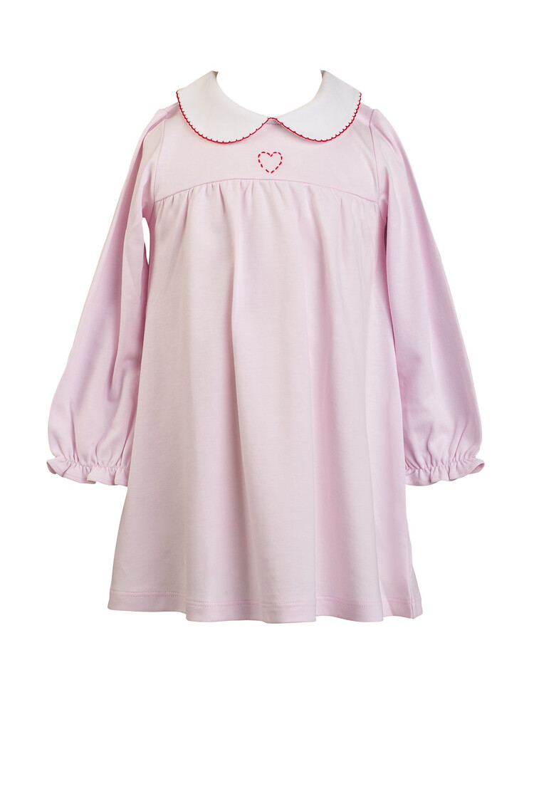 Proper Peony LS Heart Emb Dress