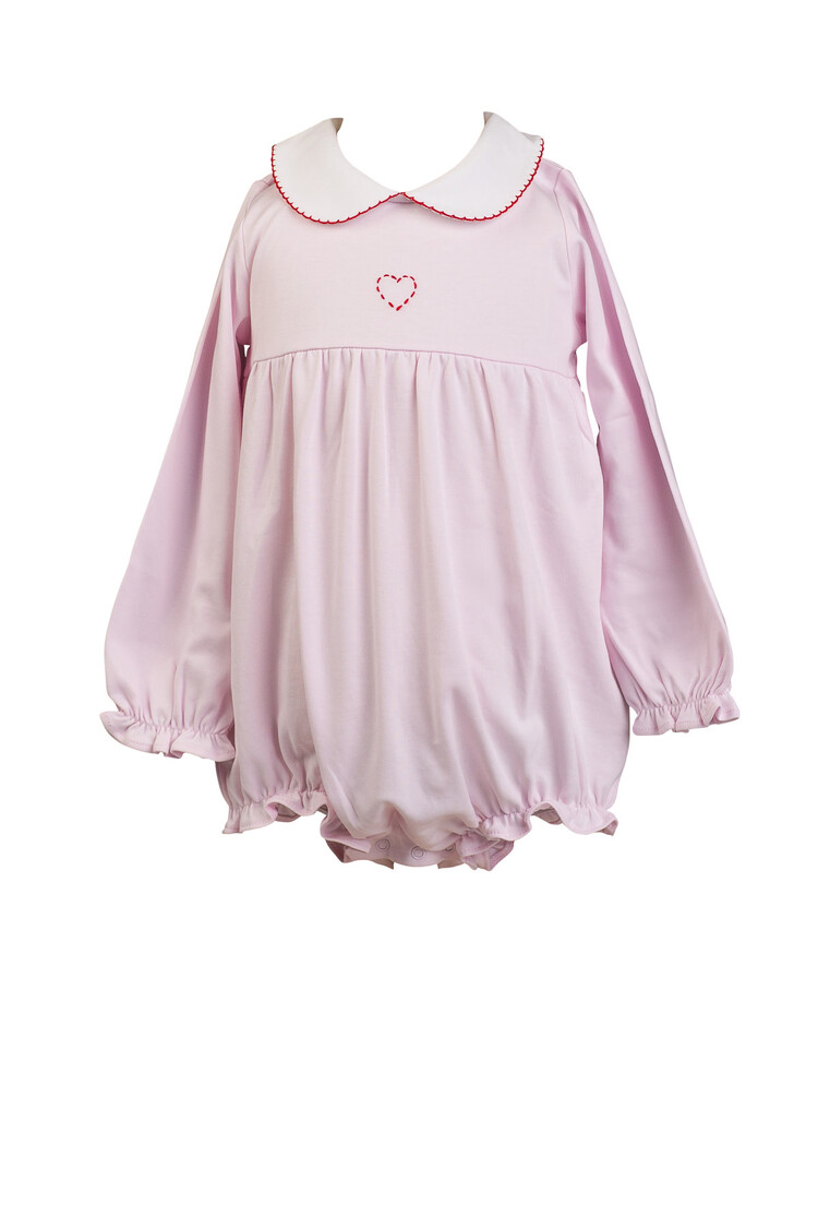 Proper Peony Heart Emb LS Bubble