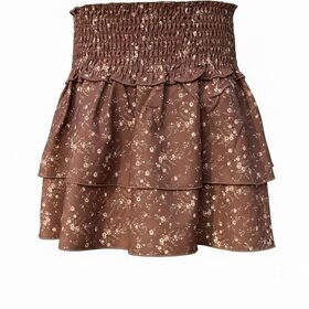 Pleat Scottie Skirt Brown Sugar Blooms